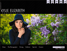 Tablet Screenshot of kylieelizabethphotography.com